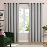 Furn soft chenille blackout eyelet curtains 117x137cm, UK version