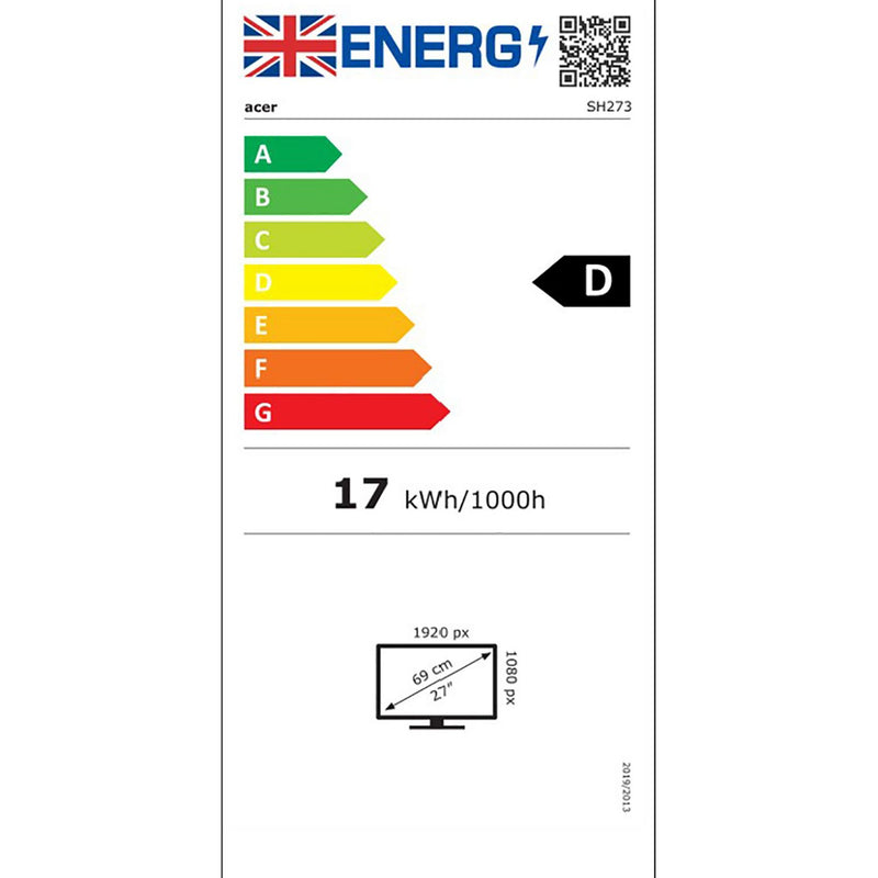 Acer SH273P1 27in monitor, UK version