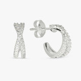 Revere sterling silver crossover earrings (British brand)