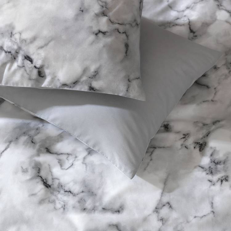 Habitat Marble White & Black bedding set single, imported from the UK