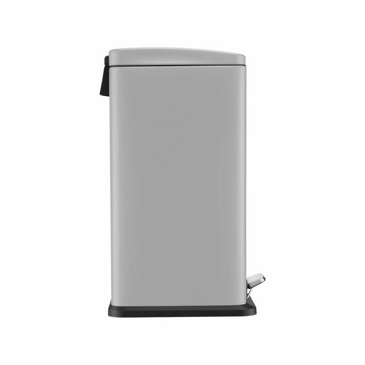 Black+Decker 20 litre soft close pedal bin in grey, UK version