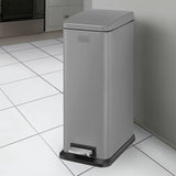 Black+Decker 20 litre soft close pedal bin in grey, UK version
