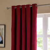 Furn Ultimate Velvet Blackout Eyelet Curtains - Burgundy - 117x183cm