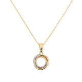 Costco 14ct tri colour gold knot pendant 18 inch (British brand)