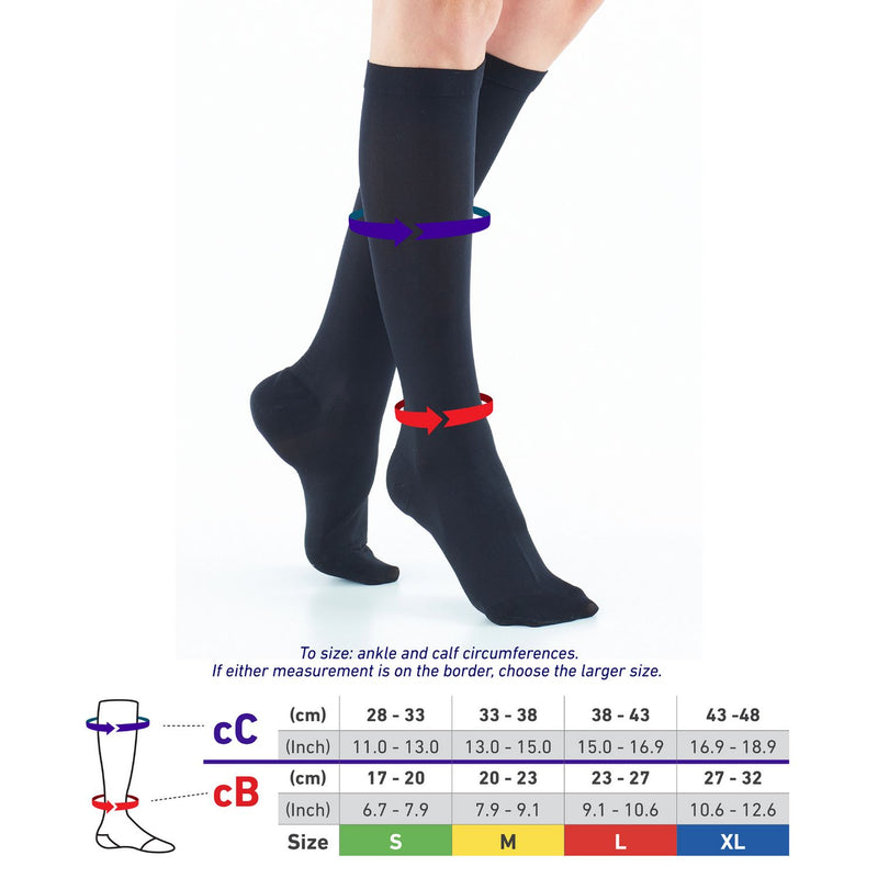 Neo G travel compression socks small black - British product