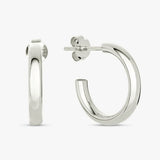 Revere sterling silver huggies hoop earrings 2.5mm, imported from the UK