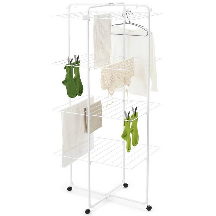 Brabantia tower clothes airer white 30m, imported from the UK