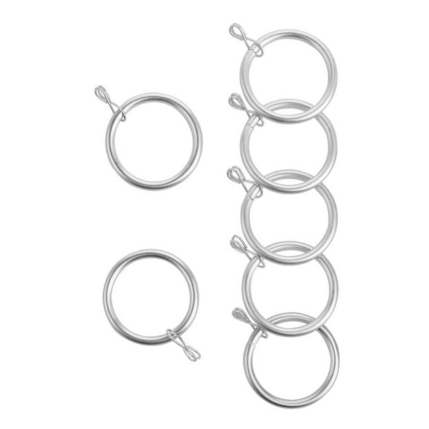 Argos Home 20 metal curtain rings matte nickel (British brand)