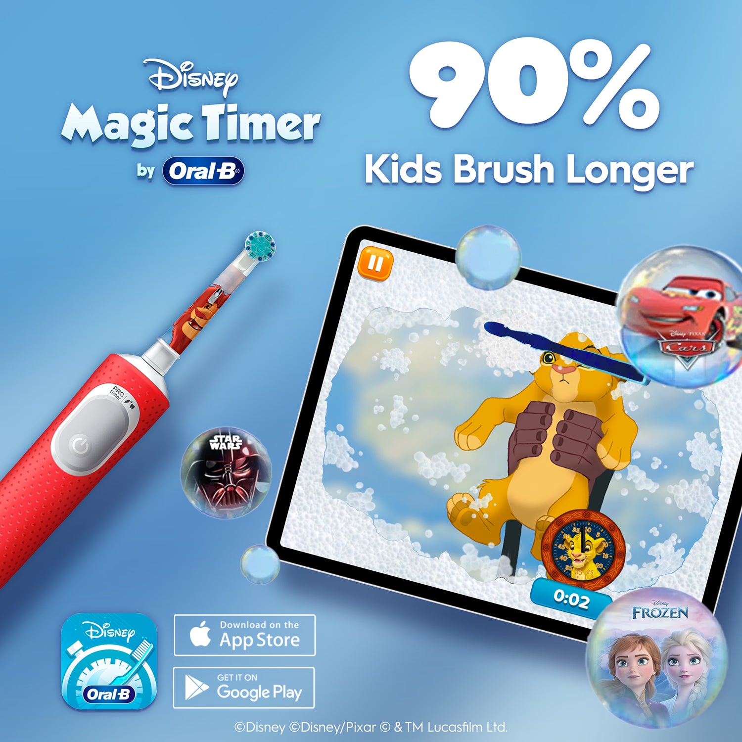 Oral-B Pro Kids Lion King electric toothbrush rechargeable - British product