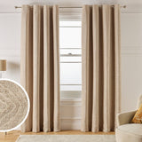 Argos Home blackout eyelet curtains champagne 117x137cm (British brand)