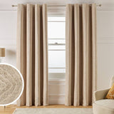 Argos Home blackout eyelet curtains champagne 117x137cm (British brand)