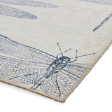 Harlequin Demoiselle indigo blue flatweave rug 120x170cm, imported from the UK