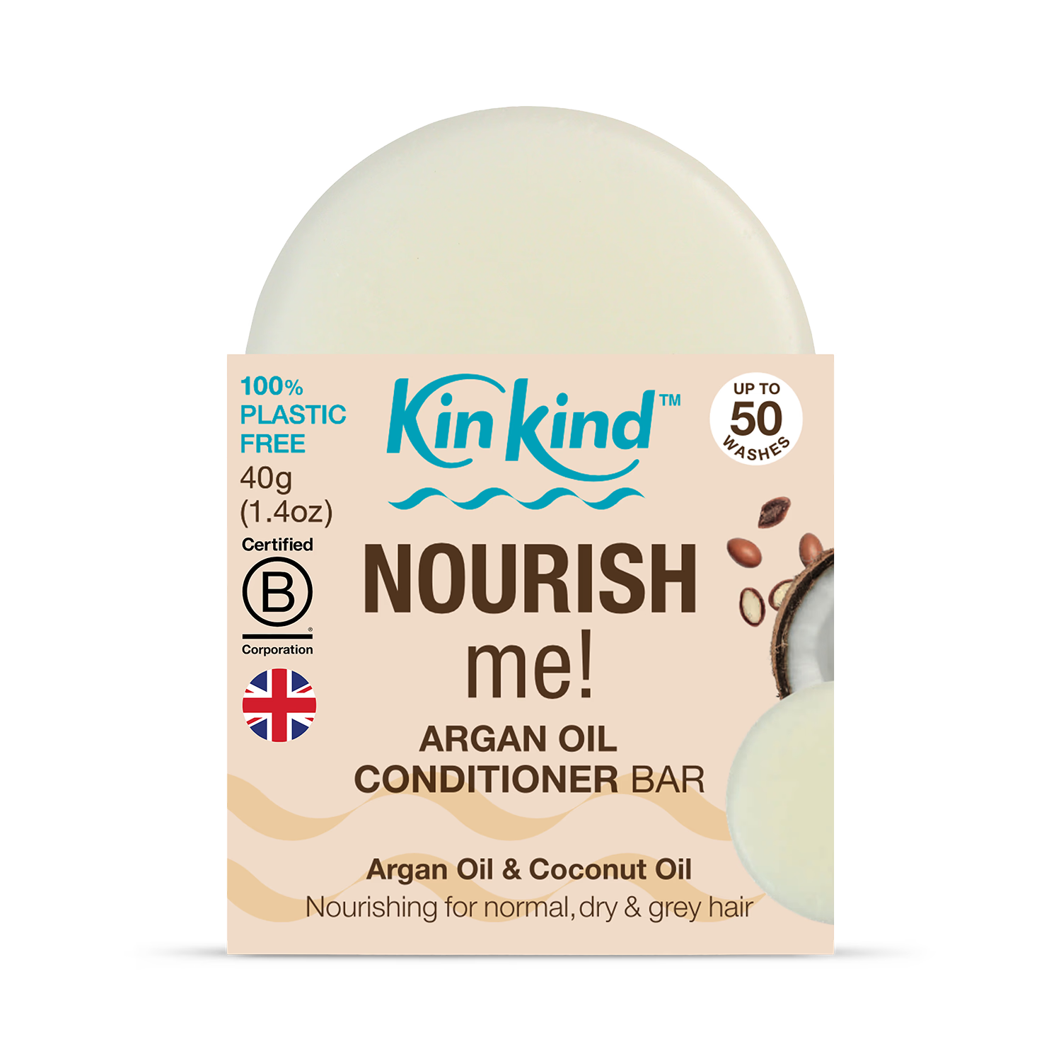 KinKind NOURISH me! Conditioner Bar 40g - British product
