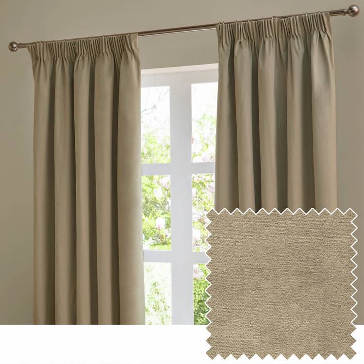 Furn velvet blackout curtains mocha 117x137cm - British product