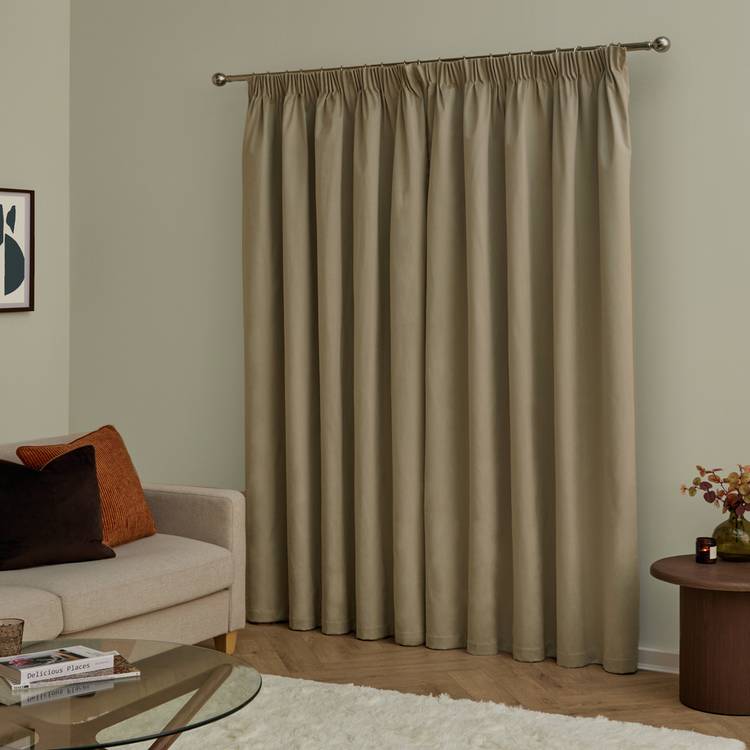 Furn velvet blackout curtains mocha 117x137cm - British product