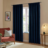 Furn velvet blackout curtains Blue 117x137cm (British brand)