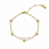 Radley double layer heart and pearl bracelet 18ct gold plated (British brand)