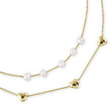 Radley double layer heart and pearl bracelet 18ct gold plated (British brand)
