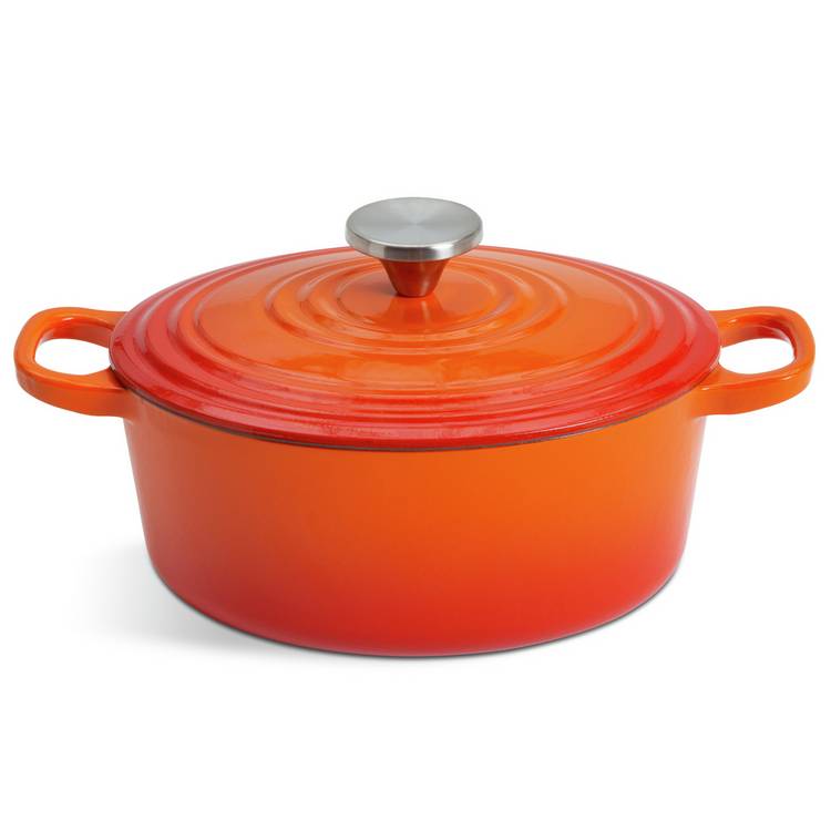 Habitat orange cast iron casserole dish 2.4L (British brand)