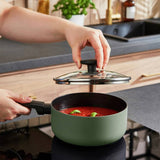 Morphy Richards 5 piece saucepan set green - British product