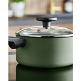 Morphy Richards 5 piece saucepan set green - British product