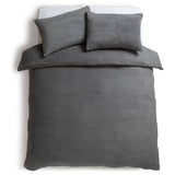 Argos Home teddy fleece grey bedding set single, UK version