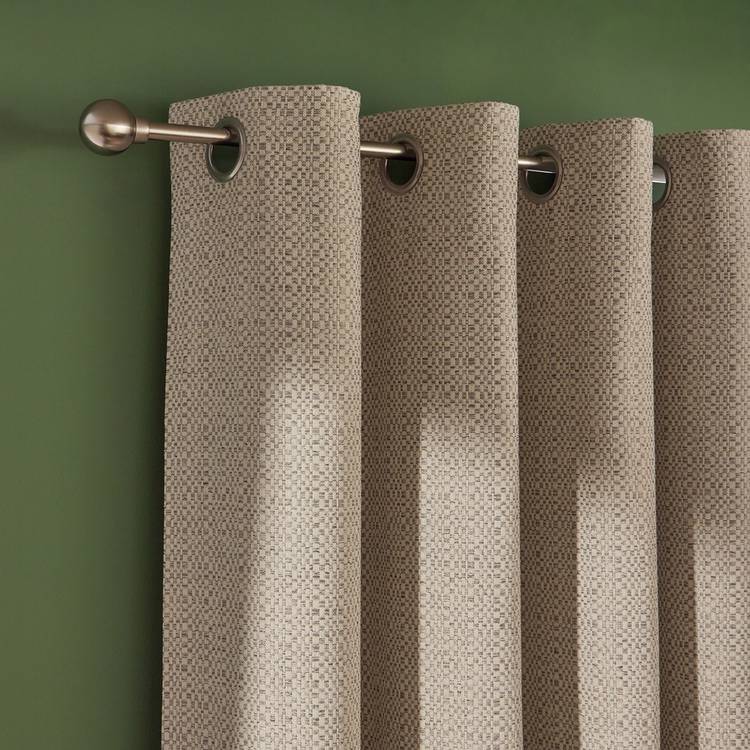 Habitat blackout jacquard eyelet curtains grey 117x137cm, UK version