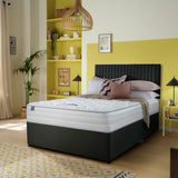 Silentnight Knightly 2000 Pkt Superking Memory 2 Drawer Divan Bed - Charcoal