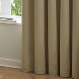 Furn Ultimate Velvet Blackout Pencil Pleat Curtains - Mocha - 229x137cm