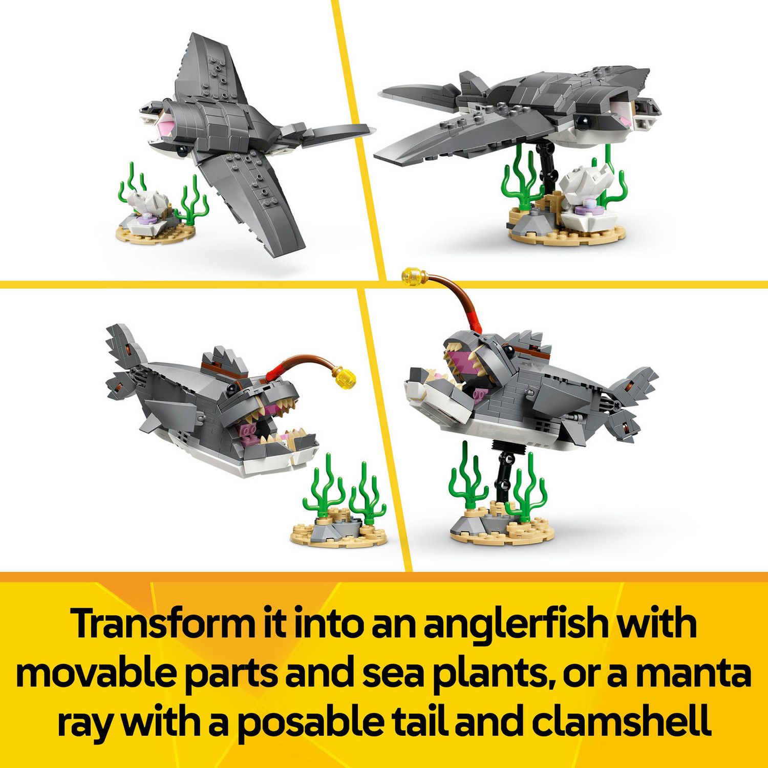 LEGO Creator 3in1 Fierce Shark set 379 pieces, UK version