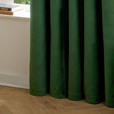 Furn Ultimate Velvet Blackout Pencil Pleat Curtains - Emerald Green - 229x183cm