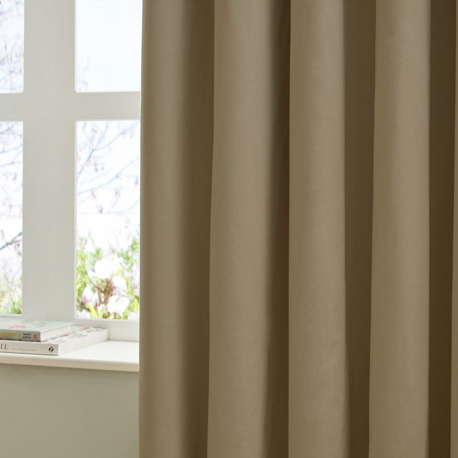 Furn Ultimate Velvet Blackout Pencil Pleat Curtains - Mocha - 229x183cm
