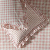 Argos Home pink gingham double bedding set - British product