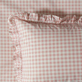 Argos Home pink gingham double bedding set - British product