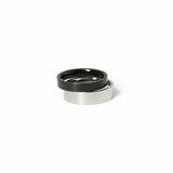 Uncommon Souls stainless steel band rings black silver S/M (British brand)