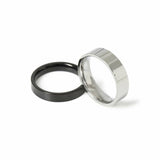 Uncommon Souls stainless steel band rings black silver S/M (British brand)