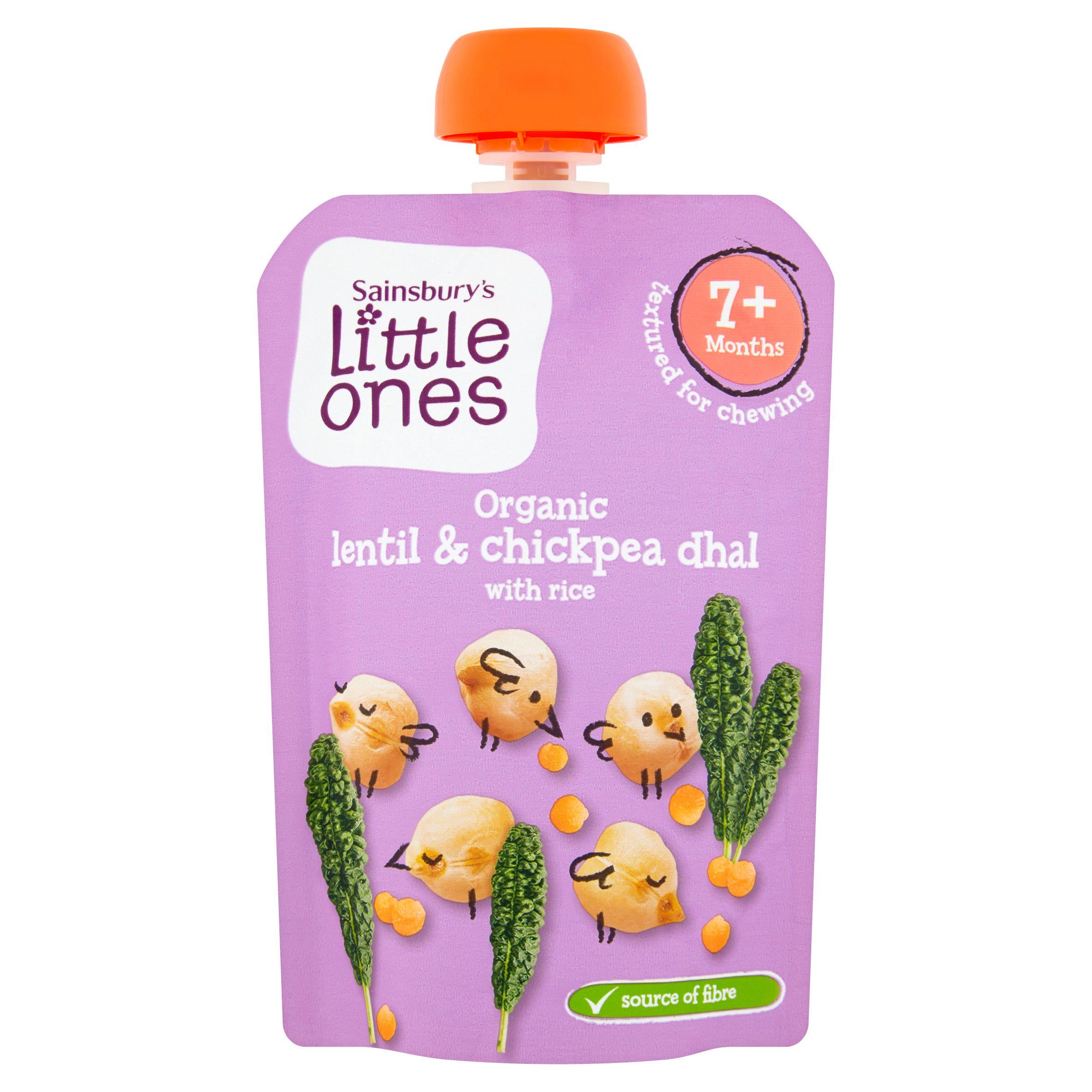 Sainsbury's Little Ones Organic Lentil & Chickpea Dhal with Rice 7+ Months 130g baby meals Sainsburys   