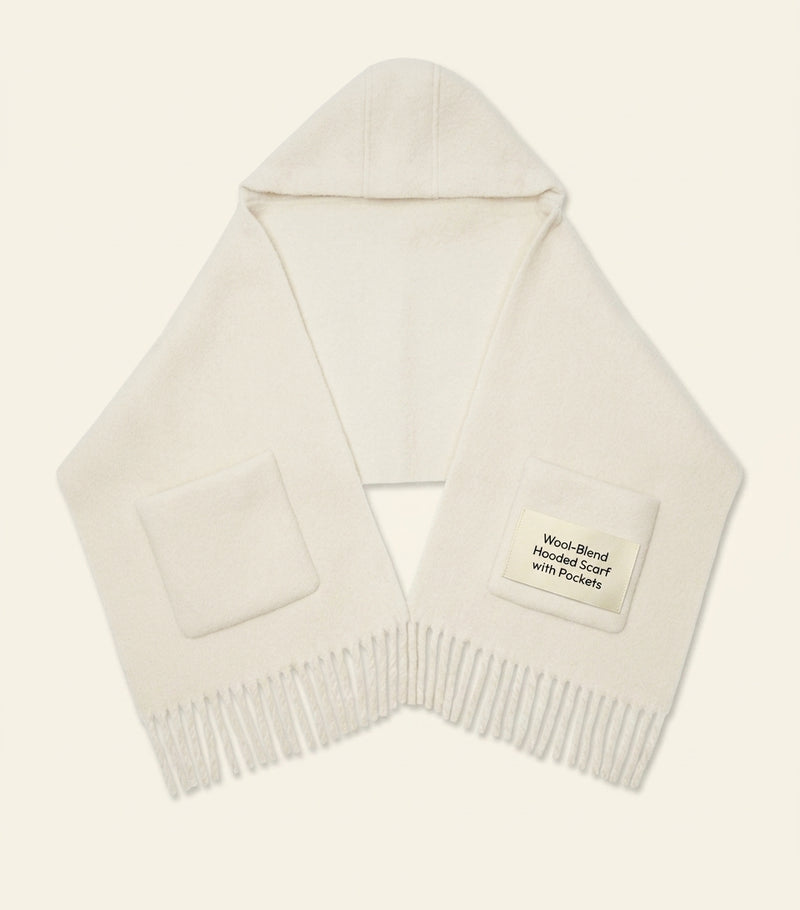 Burberry wool-blend hooded scarf 200cm x 45cm - British product