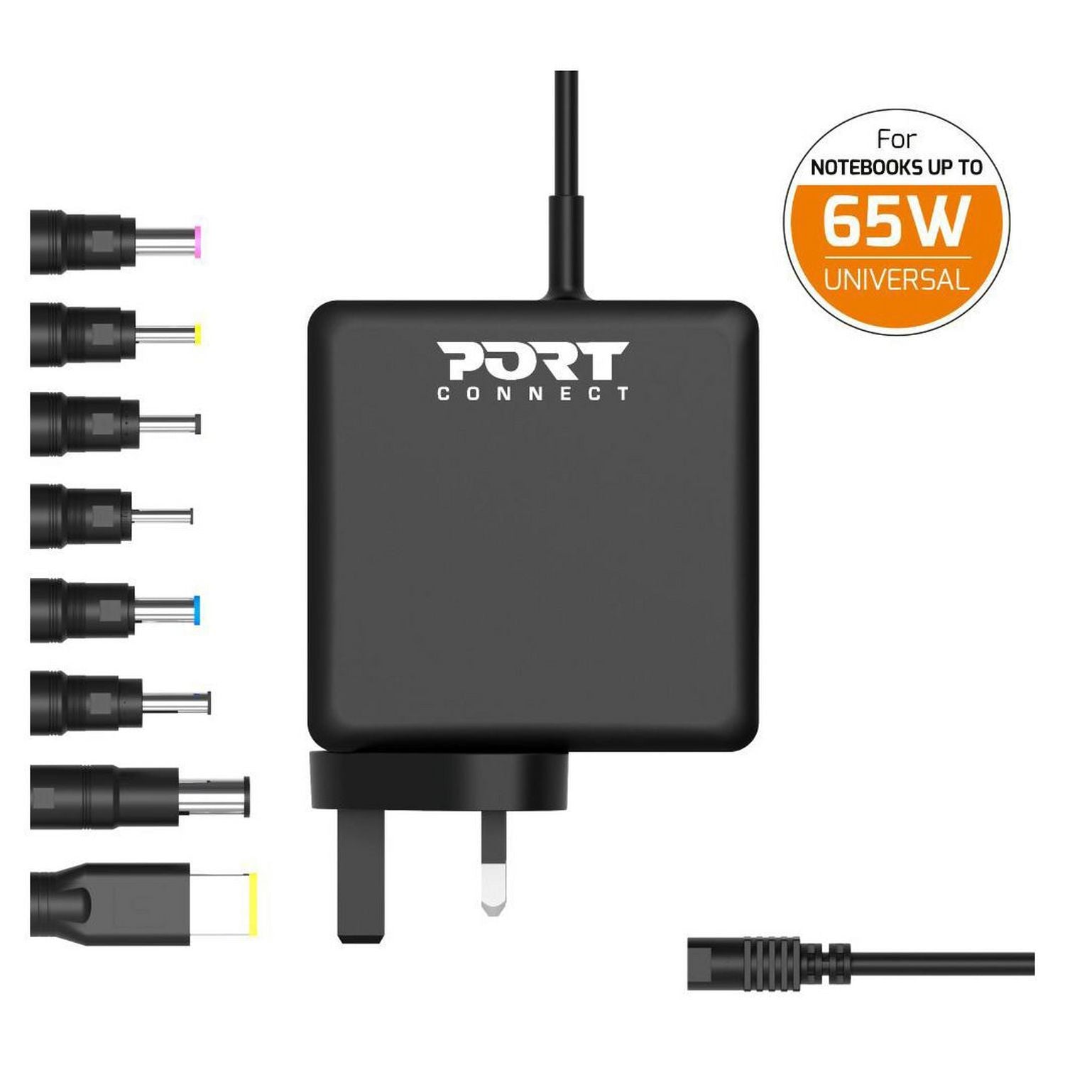 Port Connect Universal 65W Laptop Power Supply - British product