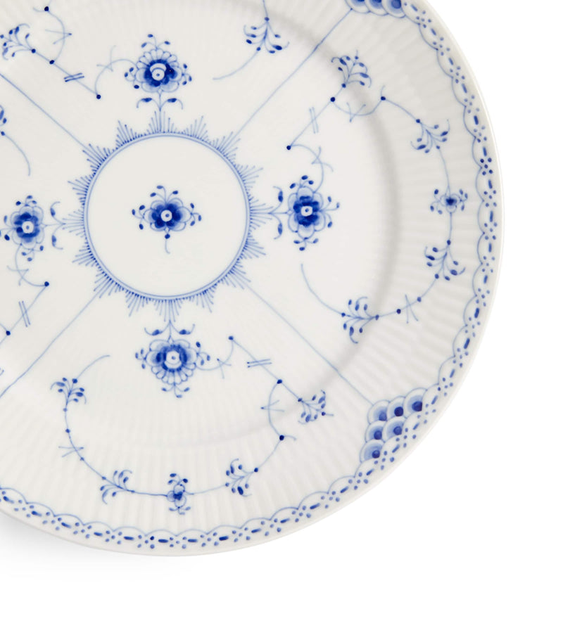 Royal Copenhagen Blue Fluted Half Lace plate 22cm, imported from the UK