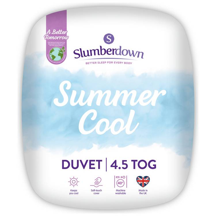 Slumberdown Summer Cool 4.5 Tog duvet single (British brand)