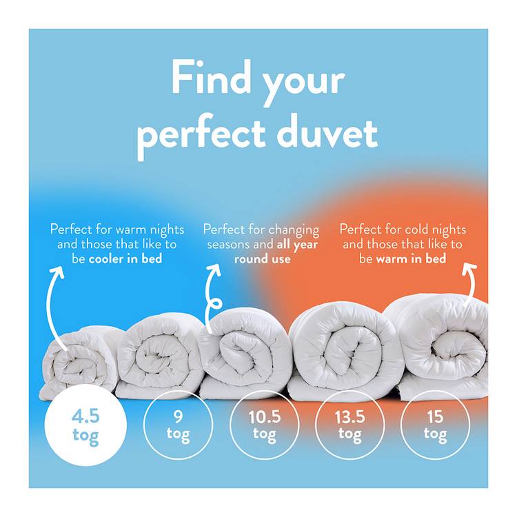 Slumberdown Summer Cool 4.5 Tog duvet single (British brand)