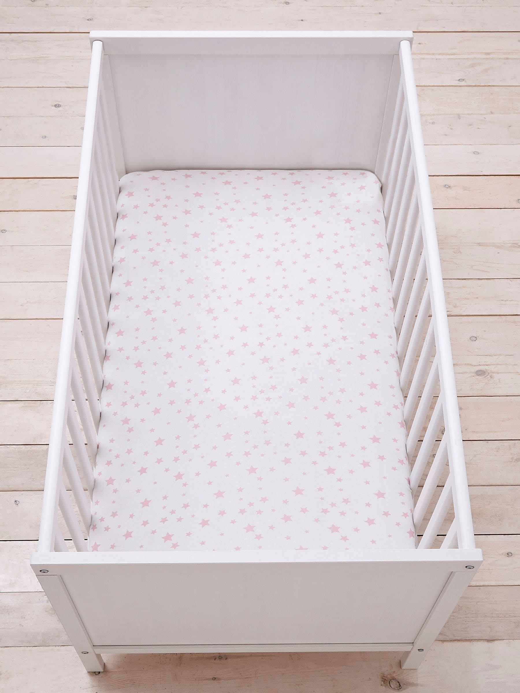 Silentnight Pink Stars cot bed fitted sheets 2 pack (British brand)
