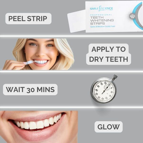 Smile Science Harley Street teeth whitening strips 7 day treatment - British product