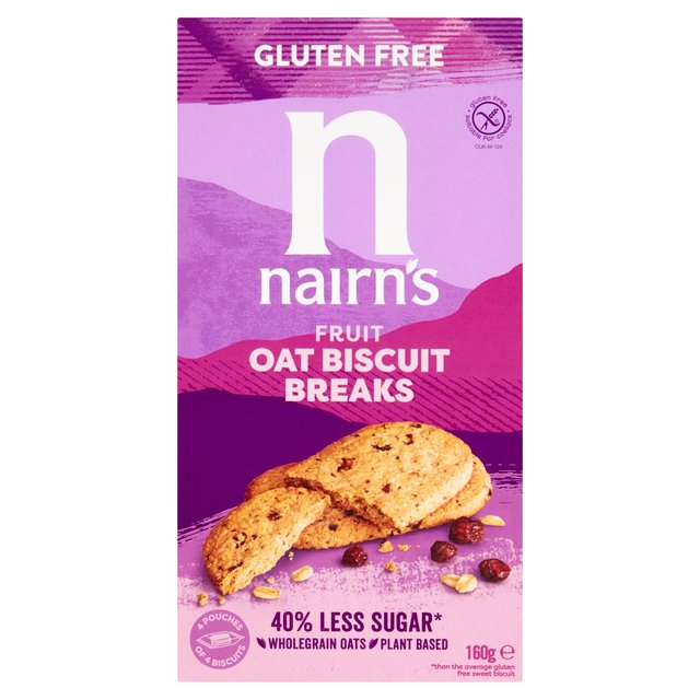 Nairn's Gluten Free Biscuit Breaks Oats & Fruit   160g