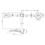 Proper AV dual monitor mount 32 inch, UK version