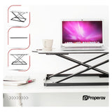 ProperAV stand up desk workstation white, British brand