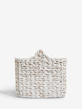 Grey Woven Toilet Roll Slimline Holder and Storage Set
