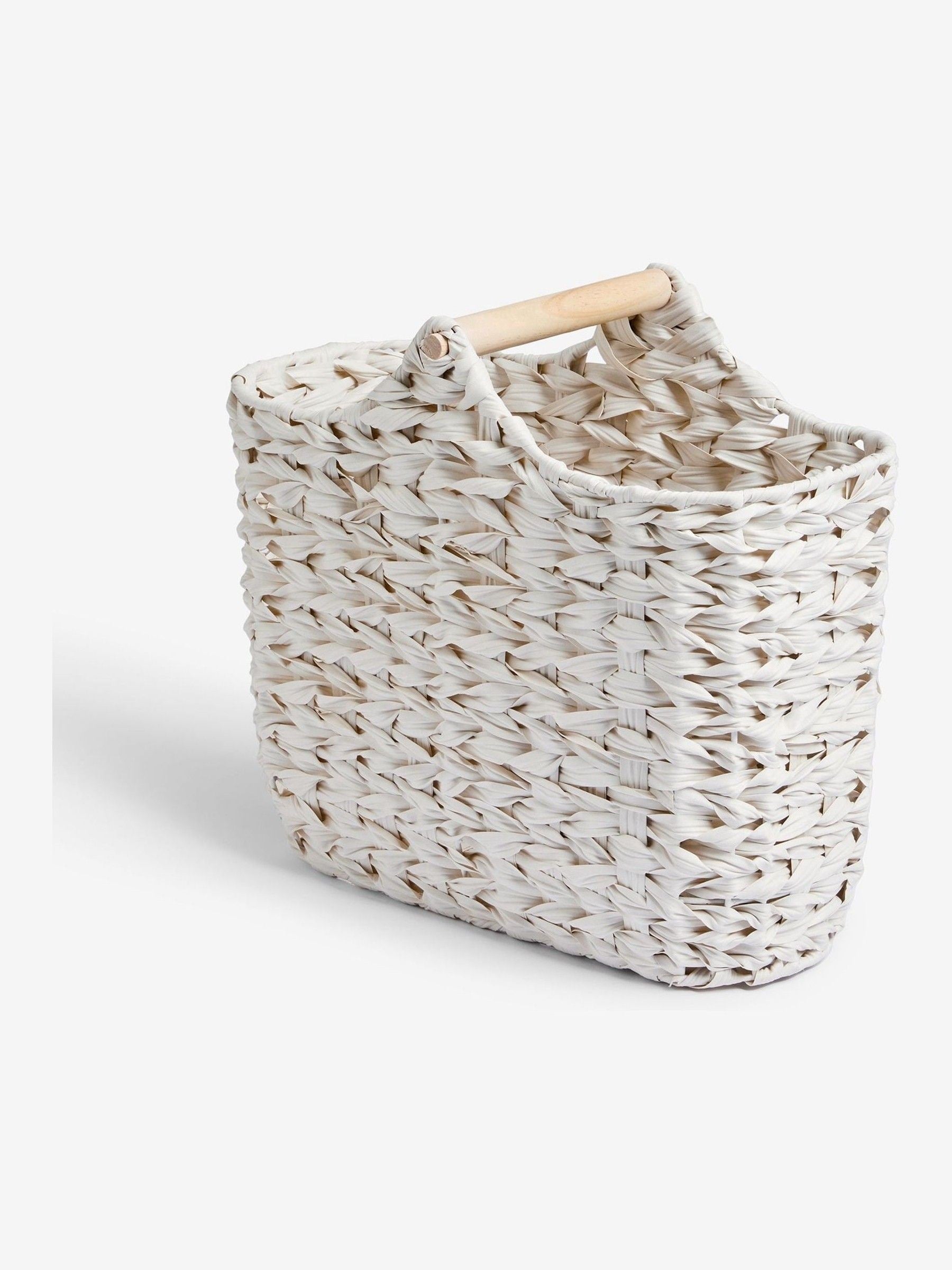 Grey Woven Toilet Roll Slimline Holder and Storage Set