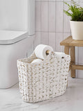 Grey Woven Toilet Roll Slimline Holder and Storage Set